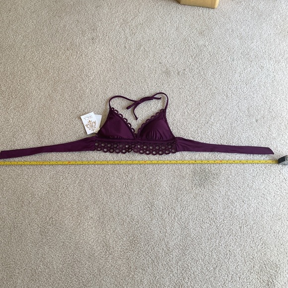 NWT Purple BECCA SWIM triangle bikini top, small - Picture 12 of 12